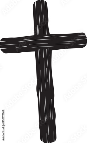 Simple black cross symbol on white background