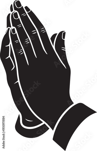 Praying hands in a gesture of faith and spirituality