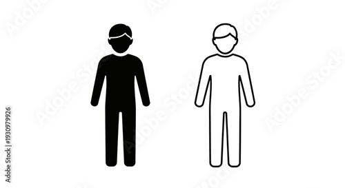 Two people, one with mask, one without, standing side by side, vector illustration Vector