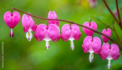 Bleeding Heart Flowers in Full Bloom - A Delicate Display.