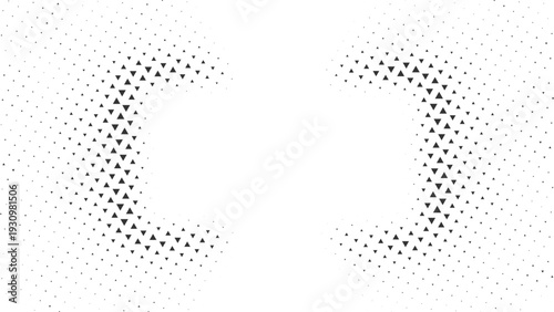 Abstract black triangle dotted corner frame background minimal geometric halftone design for banner presentation website header brochure cover and print template vector illustration 