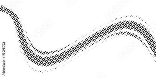 Abstract black square pixel curved wave background modern digital mosaic pattern for banner presentation website header and branding template vector illustration on white background