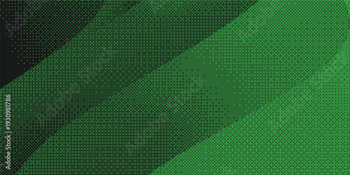 Abstract green pixel matrix gradient background modern digital square halftone pattern for technology banner presentation website header and marketing template vector illustration