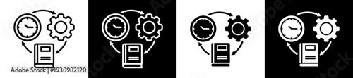 Discipline Icon In Flat Version On Black And White Background