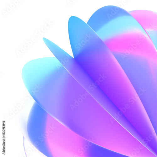 Abstract circular layered shapes background for digital branding in blue purple gradient modern vector style