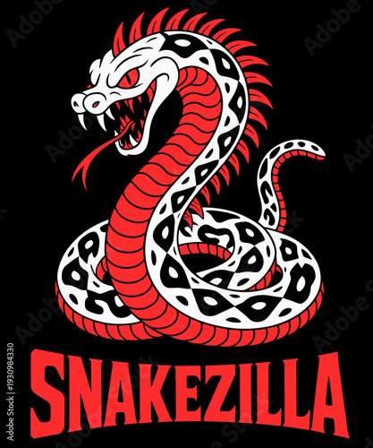 Snakezilla Funny Snakes Motif