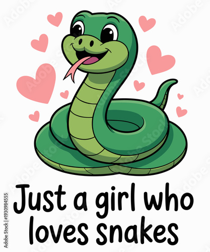 Funny Snake Pet Girl Just a Girl