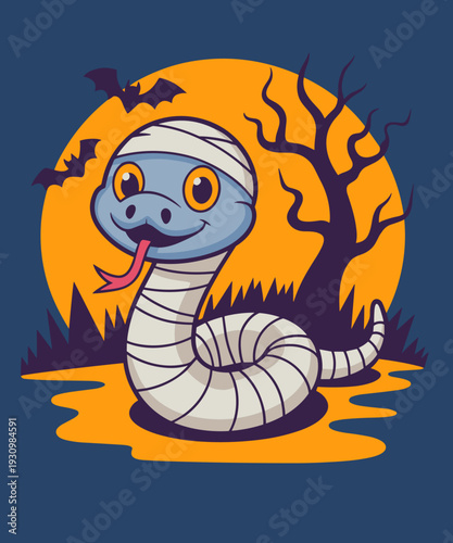 Funny Mummy Snake Lovers Spooky Halloween Costume