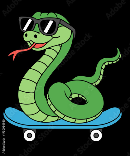 Funny Cool Snake Skateboard Reptile