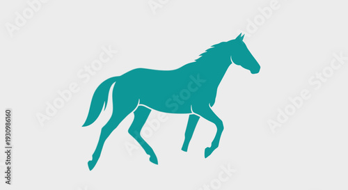 Running Horse Silhouette Illustration.