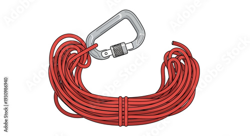 Red Rope with Carabiner.