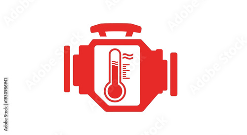 Red Thermometer Control Valve.