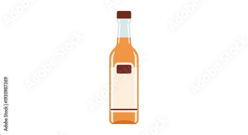 Whiskey Bottle Illustration.