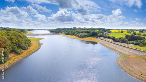 Fotografie Rivington Reservoirs water level at the lowest levels in nearly 10 years during