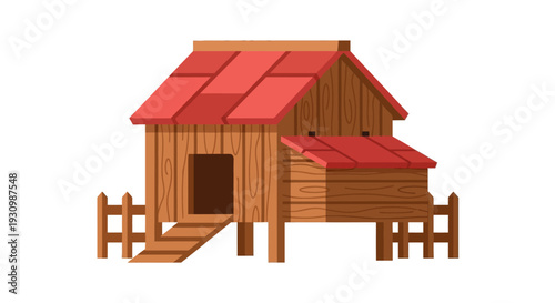 Wooden Stilt House Structure.