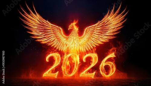Fiery Phoenix Rising - A Symbol of Renewal for the Year 2026.
