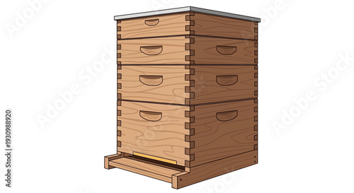 Bee Hive Box Wooden.