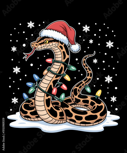Cute Corn Snake Christmas Light Funny Corn Snake Lover Xmas