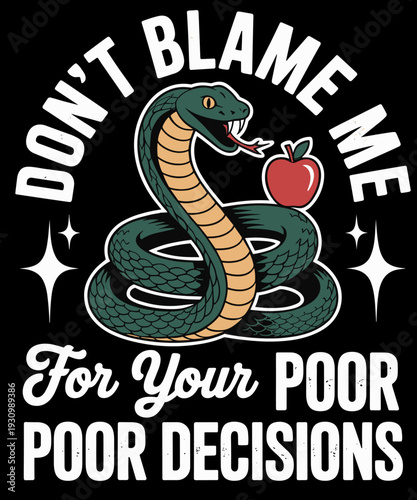 Funny Snake and apple lover