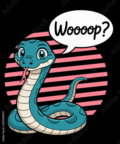 Funny Green Snake Comic