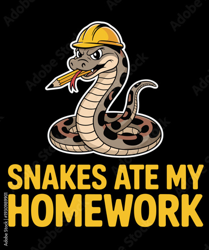 Snakes are my homework funny school design