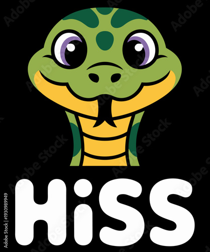 Hiss Snake Kawaii Funny Snake Lover Kids