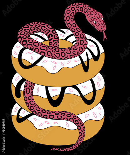 Funny Donut Reptile Snake