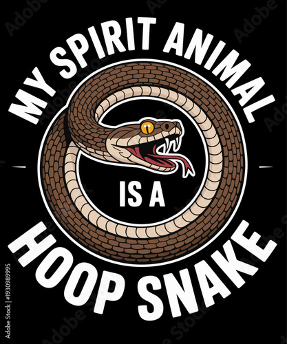 Funny Myth Spirit Animal is a Hoop Snake