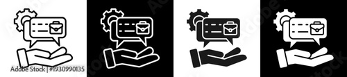 Advice Icon In Flat Version On Black And White Background