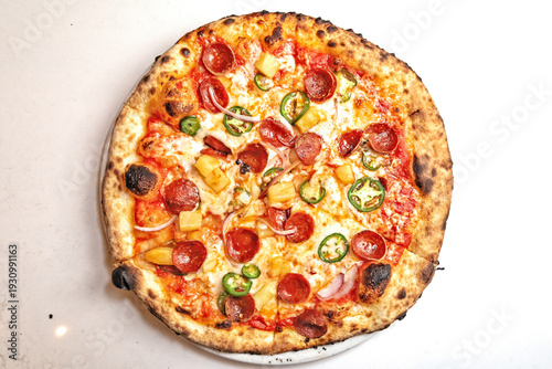 Artisan Pepperoni, Pineapple, and Jalapeño Pizza