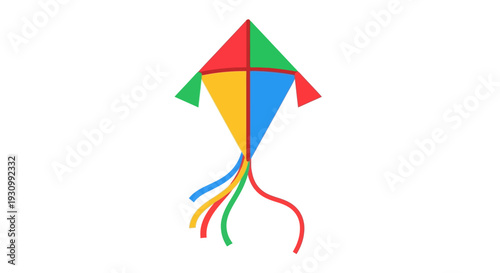 Colorful kite flying high.