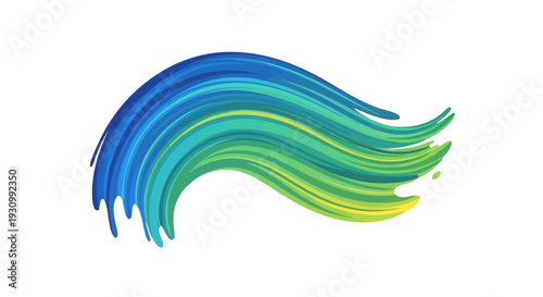 Colorful paint brush stroke.