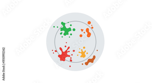 Colorful Paint Splatter Plate.