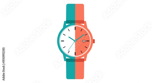 Colorful Watch Face Closeup.