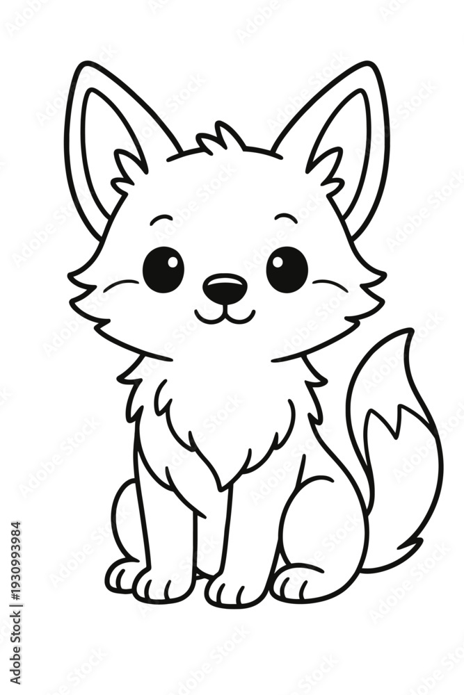Obraz premium Cute cartoon fox and cat characters in a playful vector illustration