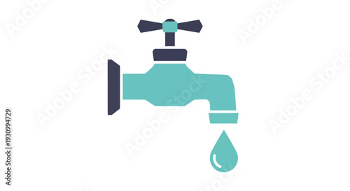 Faucet with single drop.