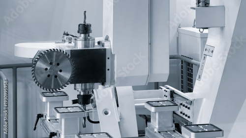 Obraz na płótnie Programmable wood sawing and milling cnc machine