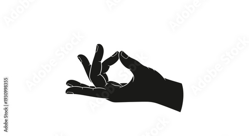 Hand forming an okay gesture silhouette.