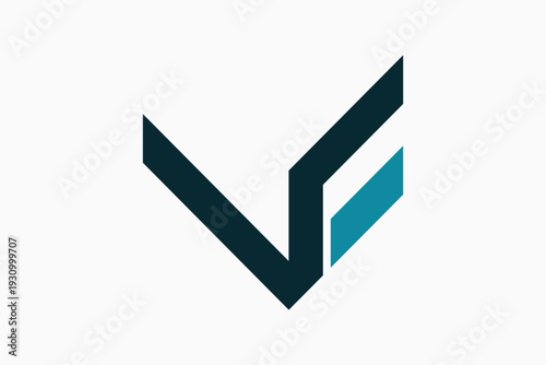 VF minimalistic letter-based and wordmark vector logo design
