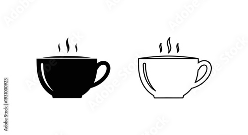 Two coffee cups illustration Vector