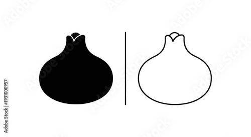 Black and white vase Vector