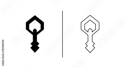 Two keys on white background Vector