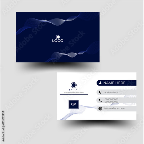 Creative Modern Business Card Template with Elegant Minimal Design for Corporate and Personal Branding