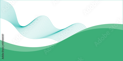 Mint green wave border, divider, footer vector shape modern background,vector,illustration, desagn modern
