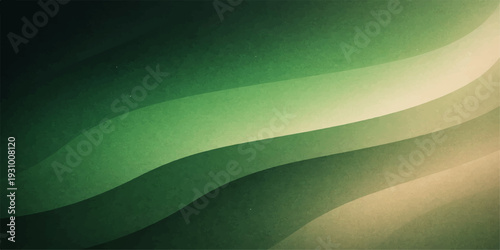 This digital illustration features an abstract green wave background with a vibrant gradient motion, blending vector lines and light curves into a sleek, modern texture for a web template backdrop