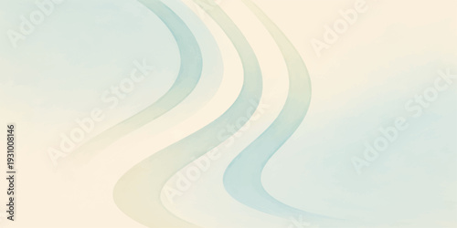 Abstract blue background with flowing winter waves and a curved vector pattern illustrating a cold nature landscape of snow and sand textures