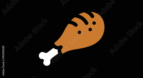 Illustration of a Fried Chicken Drumstick.
