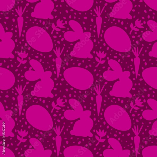 Easter eggs seamless rabbits pattern for fabrics and linens and kids clothes print and spring party accessories