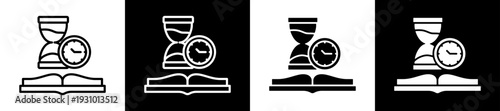 Lifelong Learning Icon In Flat Version On Black And White Background