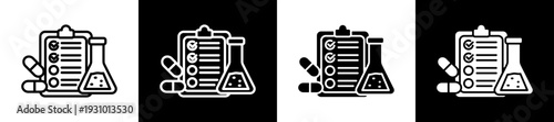 Formula Icon In Flat Version On Black And White Background